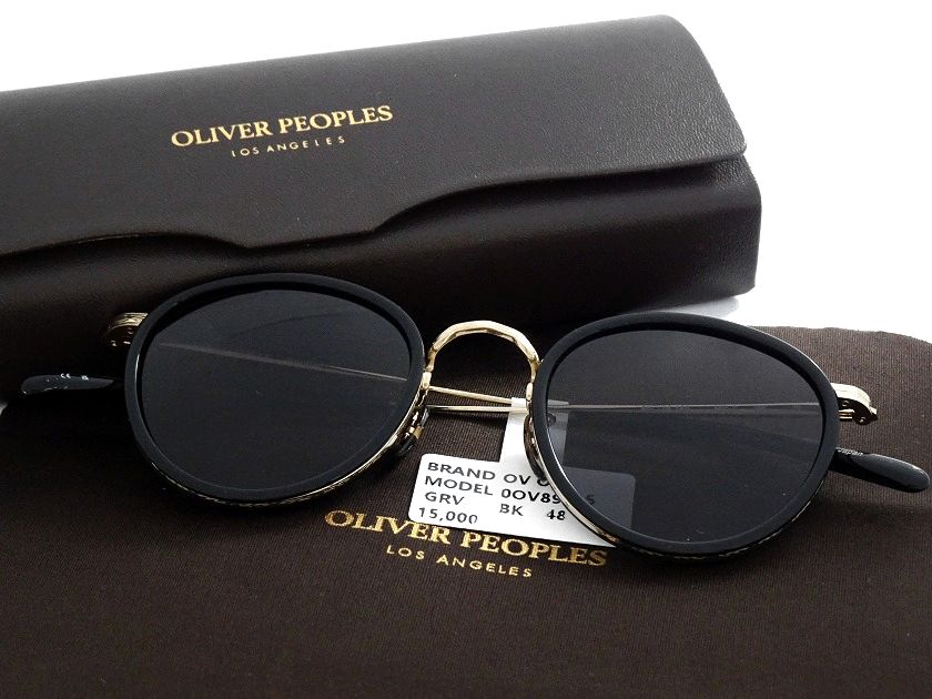 オリバーピープルズ メガネ メンズ OLIVER PEOPLES オリバーピープルズ 日本製 MP-2 雅 Polarized ボストン メガネフレーム 眼鏡 アイウェア OV8991S 定価3.1万 ブラック ゴールド 48□24 148▲135▼31213k07