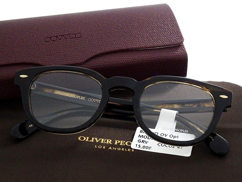 オリバーピープルズ メガネ メンズ OLIVER PEOPLES オリバーピープルズ 日本製 Sheldrake-J ボストン ウェリントン メガネフレーム 眼鏡 アイウェア OV7949 定価3.1万 ブラウン 47□22-140▲135▼31214k02