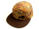 THE NORTH FACE ザ ノースフェイス PRINTED FLAT VISOR CAP COOLMAX ボタニカル プリント コーデュロイ切替 フラットバイザー キャップ NOE3CF53 ベージュ ONE▲007▼40110k05