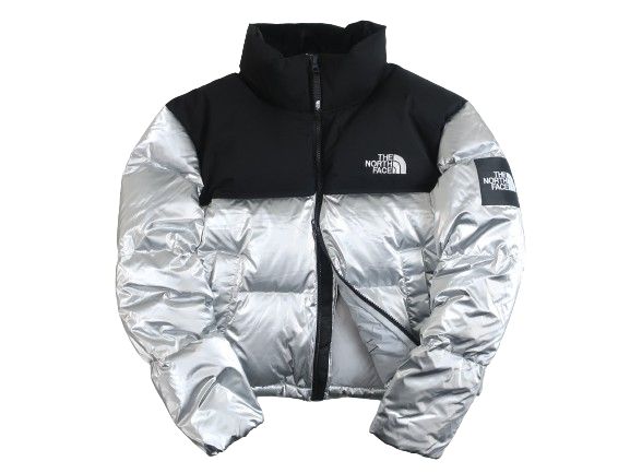 THE NORTH FACE ザ ノースフェイス W'S NOVELTY NUPSTE DOWN JACKET SE 日本未発売 ノベルティ ショートヌプシ ダウンジャケット ヌプシジャケット レディース NJ1DP87J シルバー ブラック 90(M)▲388▼40124k04