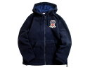 アヴィレックス AVIREX アヴィレックス SIGNATURE LOGO ZIP PARKA 刺繍ロゴワッペン ボアフリース ジップパーカー ジャケット 783-3231014 定価1.9万 ネイビー M-01 L-02 XL-03 2XL-04 ▲035▼40207k03