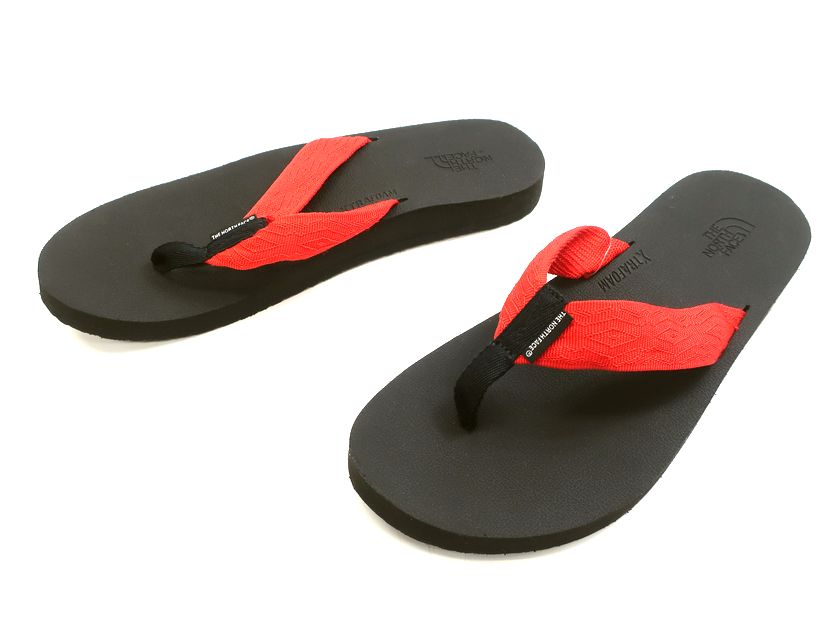 THE NORTH FACE ノースフェイス Fluffy Flip-Flop 2 フラッフィー フリップ フロップ サンダル NF52052 ファイアリーレッド×ブラック 28▲015▼40311k01