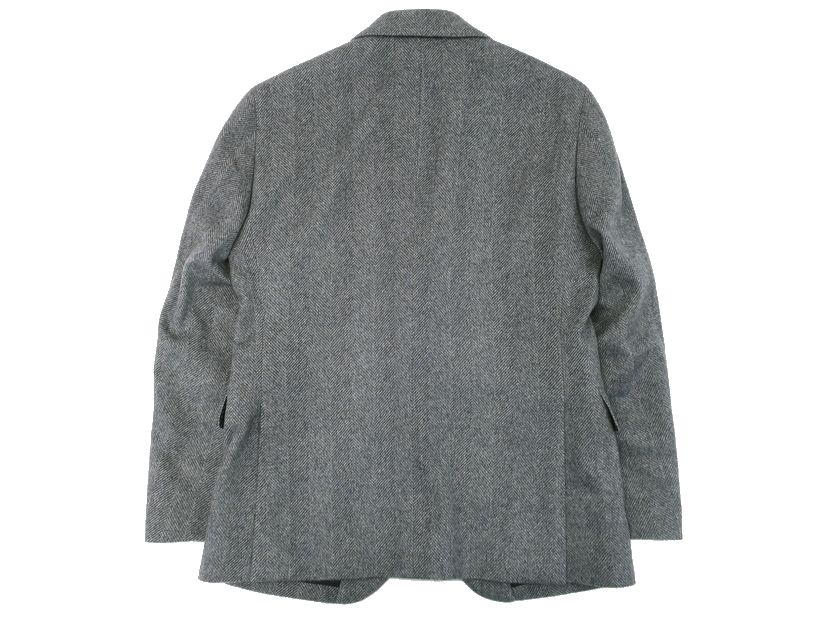 J.F.CUTTER ジェイエフ カッター 日本製 大賀 カシミヤ100％ ヘリンボーン柄 2B テーラードジャケット 000J9999 定価14.3万 グレー ABM▲055▼40604k04