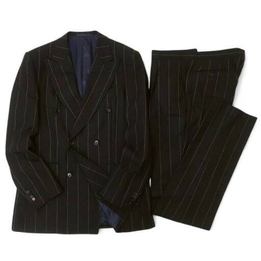 GIVERDYE BEST SELECTION ジバルディ 大賀 日本製 ANGELICO GORGOMORO 伊製生地 ウール100% 織生地 チョークストライプ 6B 1タック ダブルスーツ ジャケット スラックスパンツ セットアップ 181A9451 ダークネイビー D7-50▲074▼41224k10 GIVERDYE BEST SELECTION ジバルディ 大賀 日本製 ANGELICO GORGOMORO 伊製生地 ウール100% 織生地 チョークストライプ 6B 1タック ダブルスーツ ジャケット スラックスパンツ セットアップ 181A9451 ダークネイビー D7-50▲074▼41224k10