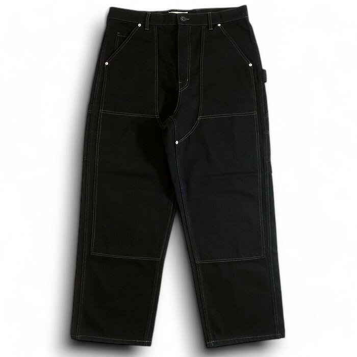 AVIREX アヴィレックス DOUBLE KNEE PAINTER PANTS ダブルニー ペインター パンツ 7832210038 定価1.5万 ブラック 2XL▲020▼50108k06