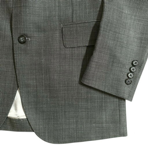 RICHIESTA リキエスタ 大賀 日本製 ウール混 メランジ生地 2B ノータック シングルスーツ ジャケット スラックスパンツ 188A9251 グレー AL▲074▼50210k05