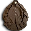 【中古】【新古品・未使用品】CAMISAS MANOLO カミサスマノロ BROWN BLACK STRIPES NORMAL SHIRT ストライプ ノーマル シャツ 24010605 定価4.8万 ブラウン ブラック 50▲193▼50530k03