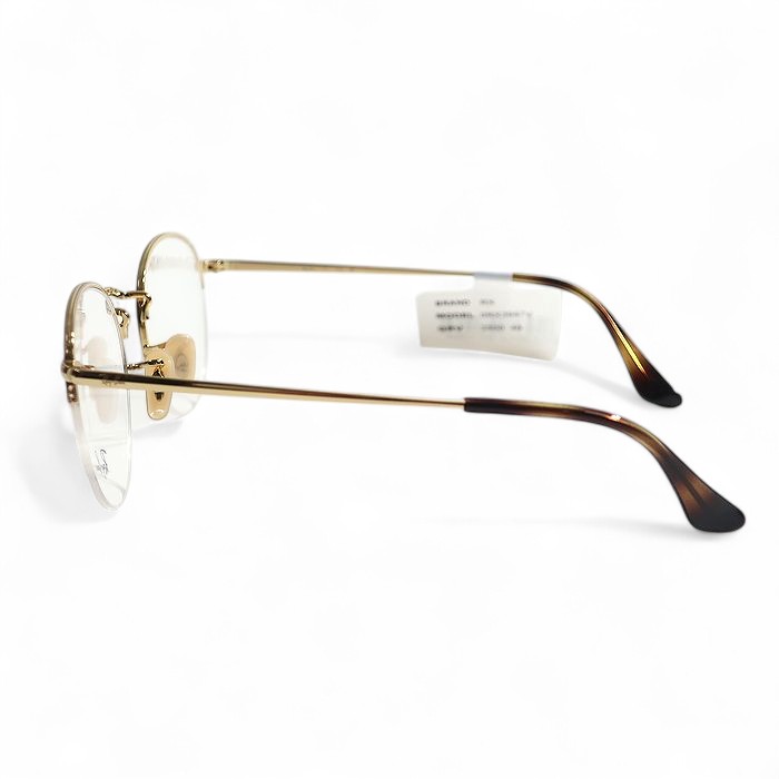 【中古】【新古品・未使用品】Ray Ban レイバン ROUND GAZE メタルコンビネーション ラウンドシェイプ サングラス メガネ 眼鏡 RB3947V 定価2.5万 ゴールド 48□22 140▲053▼50609k15