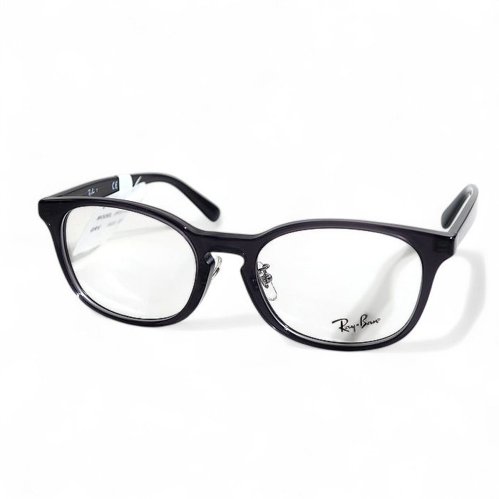【中古】【新古品・未使用品】Ray Ban レイバン ウェリントンシェイプ 眼鏡 メガネ サングラス RB5386D 定価2.3万 クリアブラック 53□19 145▲053▼50610k13
