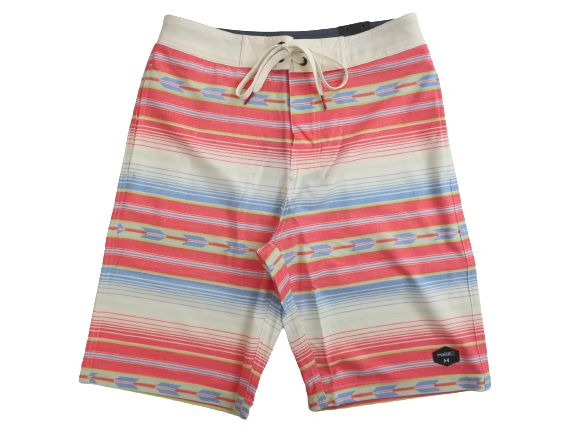 roial ロイアル マルチボーダー ハイブリット ストレッチ ボードショーツ サーフパンツ 水着 BS123 レッド 28 30 32▲007▼20524k02