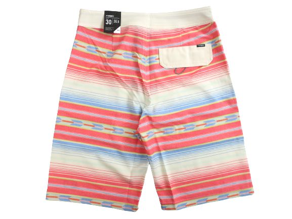 roial ロイアル マルチボーダー ハイブリット ストレッチ ボードショーツ サーフパンツ 水着 BS123 レッド 28 30 32▲007▼20524k02