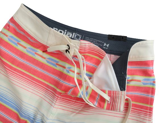 roial ロイアル マルチボーダー ハイブリット ストレッチ ボードショーツ サーフパンツ 水着 BS123 レッド 28 30 32▲007▼20524k02