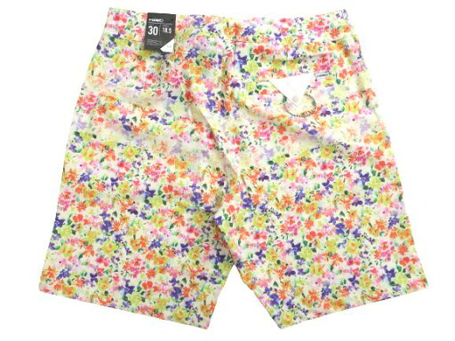 roial ロイアル ボーダー フラワー 花 総柄 ストレッチ ボードショーツ サーフパンツ 水着 BS112 ホワイト 30▲007▼20525k02