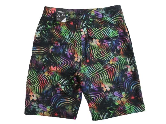 roial ロイアル ボタニカル グラデーション 総柄 ストレッチ ボードショーツ サーフパンツ 水着 BS119 ブラック 28 30 32▲007▼20525k04