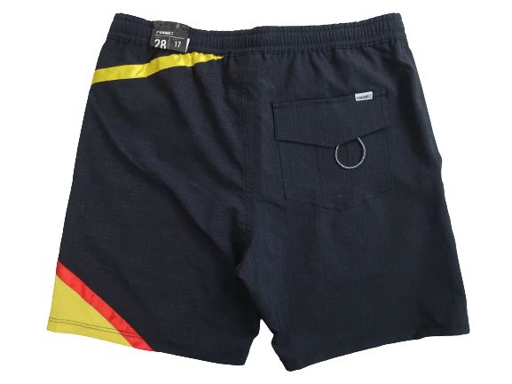 roial ロイアル レトロサーフトランクス ストレッチ ボードショーツ サーフパンツ 水着 BS131 ブラック 28 30 32▲007▼20526k03