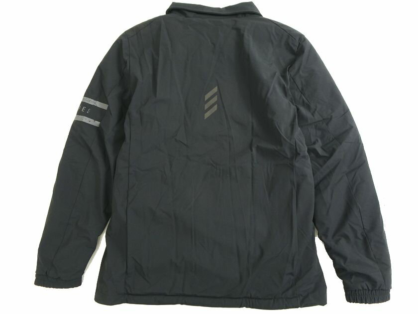 adidas GOLF アディダス ゴルフ ADICROSS COACH JACKET ストレッチナイロン ボアフリース コーチジャケット ブルゾン ゴルフウェア GM1473 定1.5万 ブラック L-01 O-02▲039▼20603k09