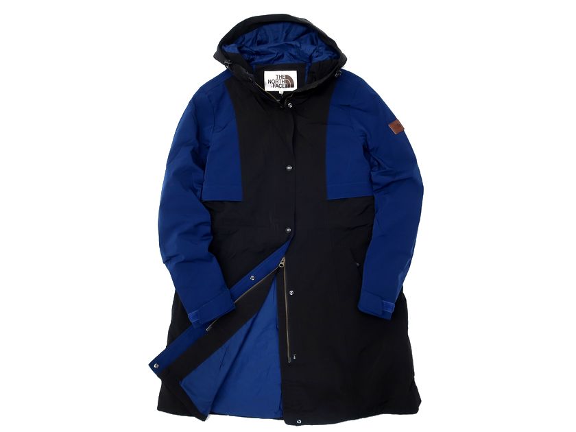 THE NORTH FACE ノースフェイス W'S OLVERA TRENCH COAT ナイロン 切替 フーデッド トレンチコート レディース NYJ3LF85 定2.3万 ブラック ブルー 75(XS)-01 90(L)-02 ▲043▼20607k19