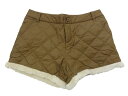 【中古】【新古品・未使用品】THE NORTH FACE ノースフェイス W'S DIA DOWN SHORTS ダウン ナイロン パディング ショーツ ショートパンツ NYP6DF99 ブラウン 67-01 70-02 ▲047▼30417y01