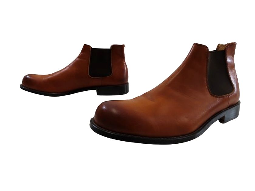 PADRONE パドローネ 日本製 マッケイ製法 本革 牛革 SIDE GORE BOOTS レザーブーツ 革靴 PU8054-1126-15C 定価3.3万 キャメル 40-01 41-02 42-03▲050▼30609t09