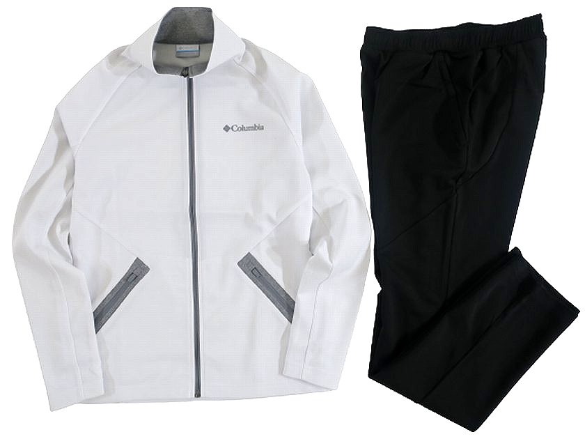 コロンビア Columbia Sportswear コロンビア スポーツウェア アウトドアウェア フルジップ ジャケット パンツ トラックスーツ セットアップ トレーニングウェア YLC013 レディース ホワイト×ブラック 75(XXXS)-01 80(XXS)-02 85(XS)-03 90(S)-04▲031▼30509h04