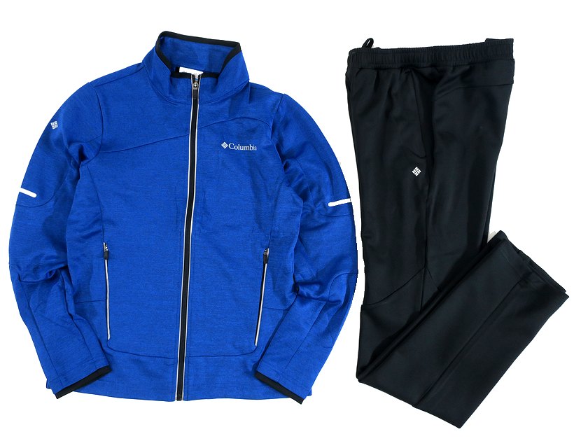 コロンビア Columbia Sportswear コロンビア スポーツ アウトドアウェア 高耐久ストレッチ フルジップ トラックジャケット イージーパンツ セットアップ トレーニングウェア レディース YLK301 ブルー×ブラック 85(XS)-01 90(S)-02 95(M)-03 100(L)-04 105(XL)-05 ▲031▼30517h04