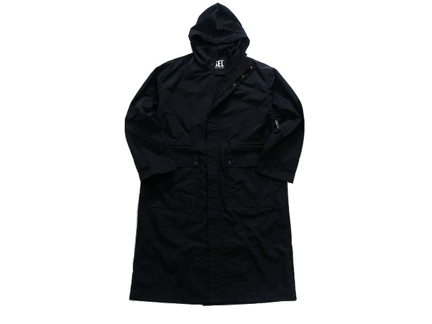 【中古】【新古品・未使用品】DIESEL ディーゼル J-Lui-A JACKET ジャケット 高耐久ナイロン フーデッド ミリタリーコート コート ロングジャケット A02711 ブラック L ▲179▼30602t01