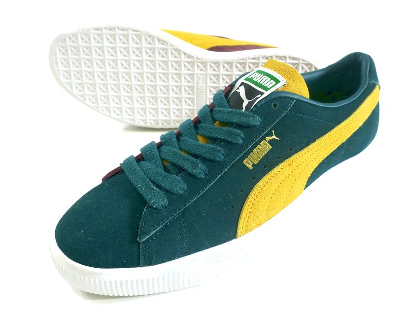 PUMA プーマ 23年春夏 SUEDE VTG TEAMS スウェード ヴィンテージ チームス レースアップ ローカット スニーカー シューズ 靴 定価1.2万 38658101 黒 27▲030▼30628n01
