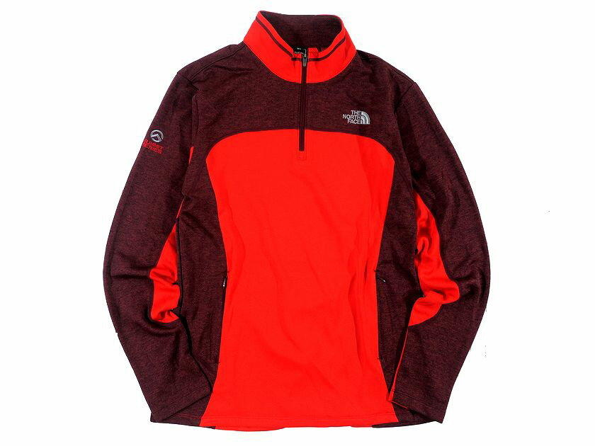 楽天CRAWLER【中古】【新古品・未使用品】THE NORTH FACE ノースフェイス W'S SURMOUNT L/S ZIP TEE SUMMIT SERIES 切替 メッシュ ハーフジップ プルオーバー 長袖 カットソー レディース アウトドア NFT7LG87 レッド 95（L）▲026▼30925h06