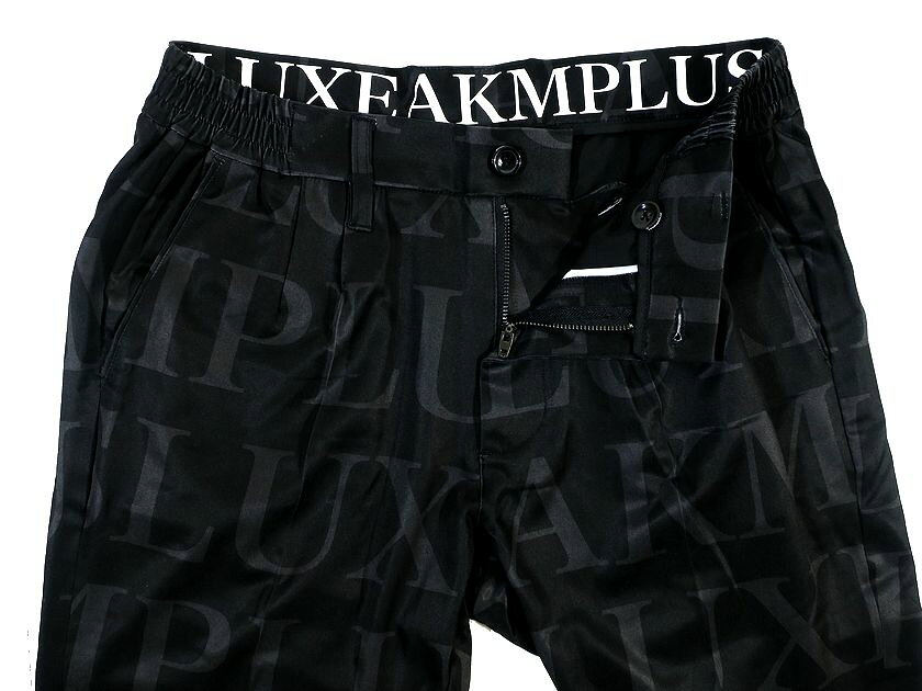 LUXEAKMPLUS リュクスエイケイエムプラス GOLF ゴルフ 総柄ロゴ スラックス ロング...