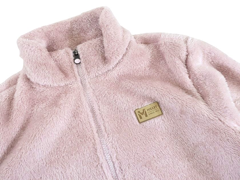 MILLET ミレー アリジャケット ボア フリース ジャケット 裏起毛 ワンポイント ロゴ 刺繍 MVQFJ-80170 ピンク 90-01 95-02 100-03 105-04 レディース▲031▼30616h04