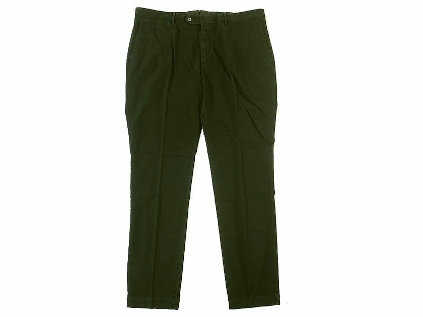 HACKETT LONDON ハケット ロンドン コットン混 綿 ノータック スラックス パンツ HM211530 定2.3万 ディープフォレスト 40R-01 40L-02 42L-03 42R-04▲007▼30706h12