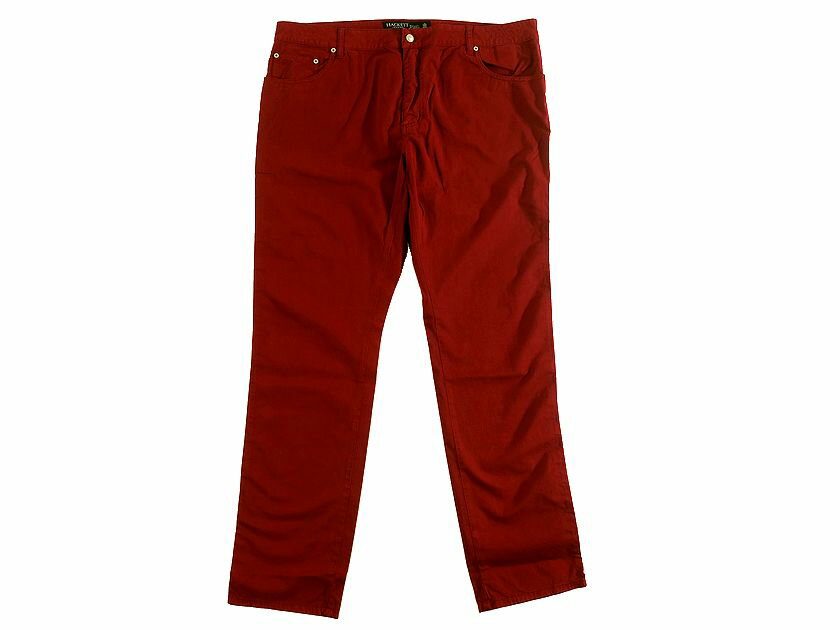 Rakuten - HACKETT LONDON ハケット ロンドン TRINITY TWILL 5PKT PREMIUM BESPOKE JEANS 製品加工 コットン ストレッチ パンツ HM210867 定1.8万 BLOOD RED 40L▲011▼30712h04