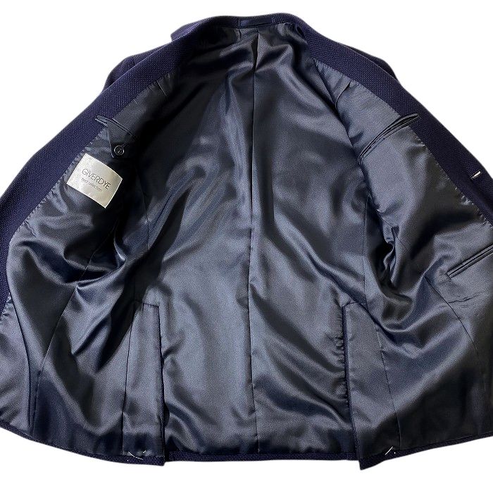 GIVERDYE BEST SELECTION ジバルディ 大賀 日本製 ウール100％ 無地 2B テーラードジャケット ブレザー 854J7001 ネイビー ABSS ▲074▼41202w05
