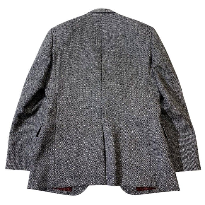 RICHIESTA リキエスタ 大賀 日本製 英国製生地使用 MINOVA ウール100％ カラーネップ 2B ワンタック 3ピース シングルスーツ ジャケット ベスト ジレ パンツ スラックス 187C8911 メランジグレー Y5 ▲074▼50117w02