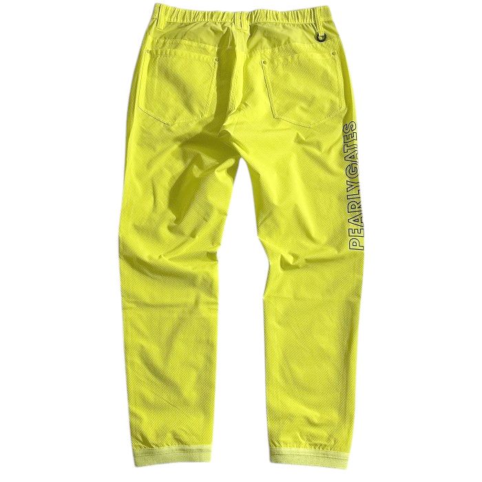 【中古】【新古品・未使用品】PEARLY GATES パーリーゲイツ ゴルフ 軽量仕立て 吸水速乾 TEXBRID ダイヤドビー DotAir ストレッチ ジョガーパンツ ストレッチ ジョガーパンツ ゴルフウェア 053-2236601 定価2.7万 イエロー 3-01 4-02 5-03 6-04 ▲030▼50227w06