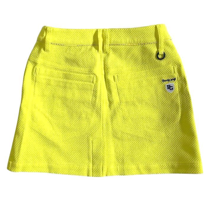 【中古】【新古品・未使用品】PEARLY GATES パーリーゲイツ ゴルフ 吸水速乾 TEXBRID ダイヤドビー ストレッチ ミニ スカート ゴルフウェア レディース 055-2234902 定価2.6万 イエロー 00-00 0-01 1-02 2-03 ▲029▼50220w05