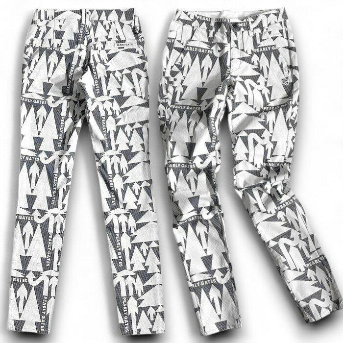 【中古】【新古品・未使用品】PEARLY GATES パーリーゲイツ ゴルフ TCドビー ツリー柄プリント 総柄 ス..