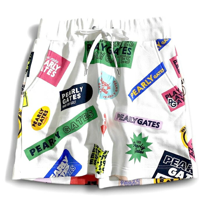 【中古】【新古品・未使用品】PEARLY GATES パーリーゲイツ ゴルフ タイトル ストレッチ ミニ スカート ゴルフウェア レディース 055-2134016 定価2.8万 ホワイト マルチカラー 0-01 1-02 ▲031▼50612w13
