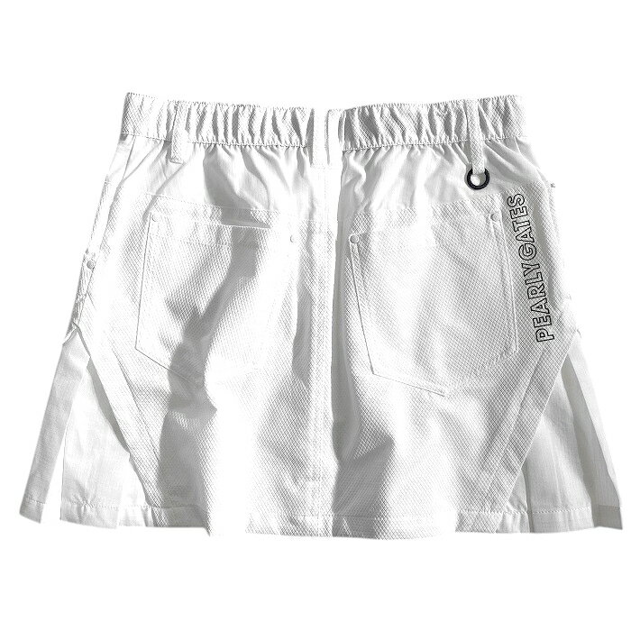 【中古】【新古品・未使用品】PEARLY GATES パーリーゲイツ ゴルフ 軽量仕立て 吸水速乾 TEXBRID ダイヤドビー DotAir ストレッチ ミニ スカート ゴルフウェア レディース 055-2234602 定価2.5万 ホワイト 00-00 0-01 1-02 2-03 ▲028▼50616w05