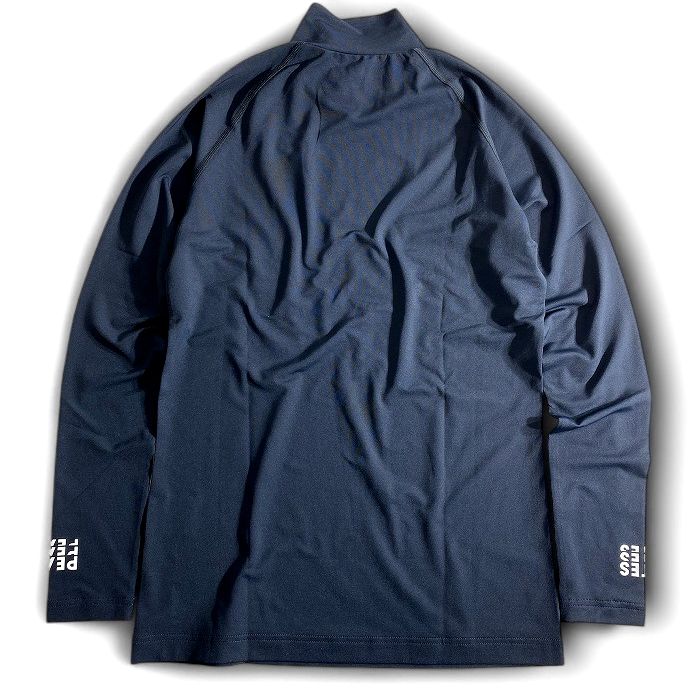 【中古】【新古品・未使用品】PEARLY GATES パーリーゲイツ ゴルフ 吸水速乾 UVカット BEATRIX PLUS グラデーションロゴ 無地 ハイネック 長袖 カットソー インナーシャツ ゴルフウェア 053-2266801 定価1.2万 ダークネイビー 4 ▲013▼50812w07