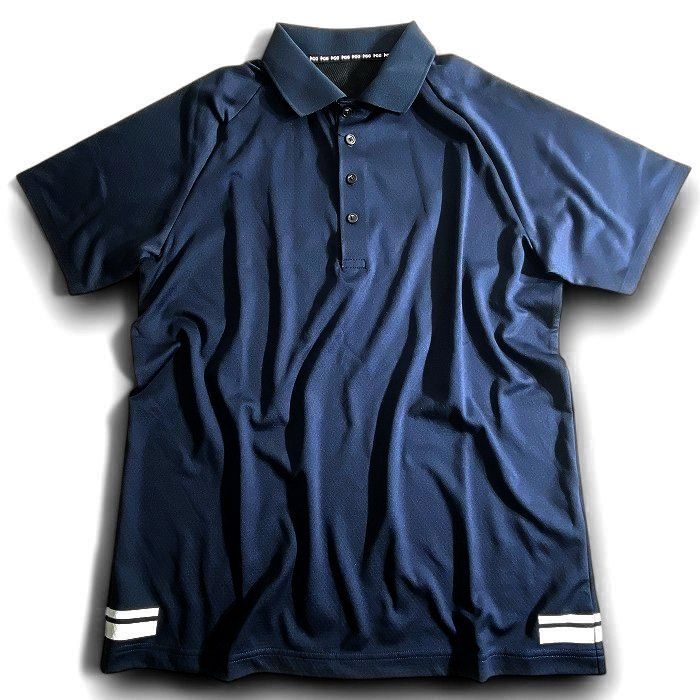 【中古】【新古品・未使用品】PGG by PEARLY GATES ピージージー パーリーゲイツ ゴルフ 吸汗速乾×高通気性 裏ハニカムジャガード バックロゴ ストレッチ 半袖 ポロシャツ ゴルフウェア 268-2160301 定価1.7万 ダークネイビー 4-01 5-02 ▲022▼50815w07