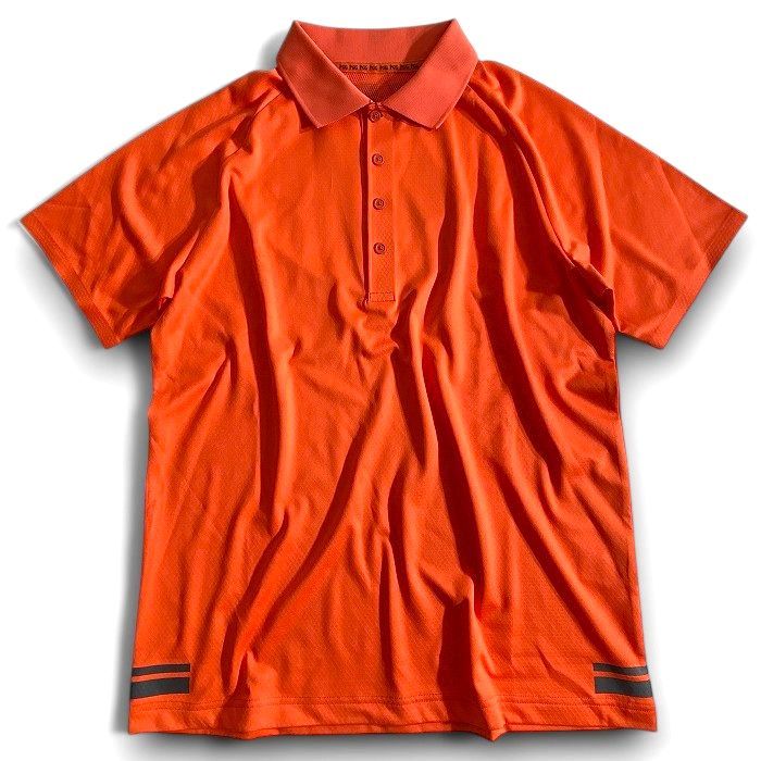 【中古】【新古品・未使用品】PGG by PEARLY GATES ピージージー パーリーゲイツ ゴルフ 吸汗速乾×高通気性 裏ハニカムジャガード バックロゴ ストレッチ 半袖 ポロシャツ ゴルフウェア 268-2160301 定価1.7万 オレンジ 4-01 5-02 ▲022▼50815w08