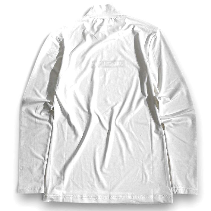 【中古】【新古品・未使用品】Jack Bunny!! by PEARLY GATES ジャックバニー パーリーゲイツ ゴルフ UVカット×冷却効果 CoolCore ボックスロゴ ストレッチ モックネック 長袖 カットソー シャツ ゴルフウェア 262-3166537 定価9千 オフホワイト 3-01 4-02 ▲010▼50905w04