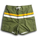 【中古】【新古品・未使用品】Yellow Rat イエローラット USA製 DUAL STRIPES TRUNKS デュアルストライプ トランクス ボードショーツ ..