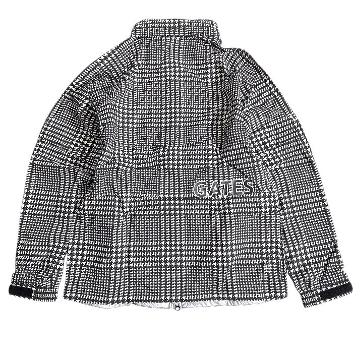 【中古】【新古品・未使用品】PEARLY GATES パーリーゲイツ ゴルフ 撥水×防風 Nyドビー 千鳥柄 ストレッチ 2wayスリーブ ダブルジップ フーディジャケット ブルゾン レインウェア ゴルフウェア 053-2988303 定価4.2万 ブラック ホワイト 4-01 5-02 6-03 ▲047▼51015w07