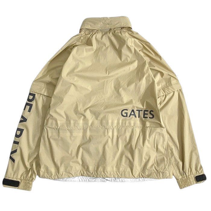 【中古】【新古品・未使用品】PEARLY GATES パーリーゲイツ 撥水×防風 Nyドビー 千鳥柄 ストレッチ フーディジャケット ブルゾン パンツ セットアップ レインウェア ゴルフウェア レディース 053-2988302 053-2989302 定価6.8万 ベージュ 0-01 1-02 2-03 ▲073▼11611164