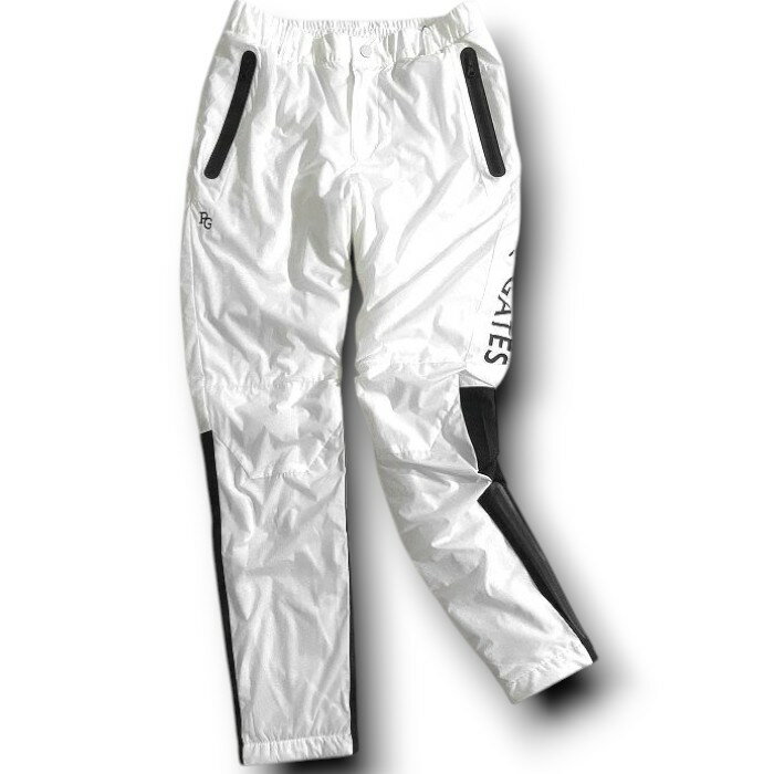 【中古】【新古品・未使用品】PEARLY GATES パーリーゲイツ ゴルフ 高機能素材使用 ストレッチタフタ トリコットハイテンション 切替デザイン 2WAYストレッチ ロングパンツ ゴルフウェア レディース 055-2231152 定価3.1万 ホワイト ブラック 0-01 1-02 2-03 ▲035▼51017w13