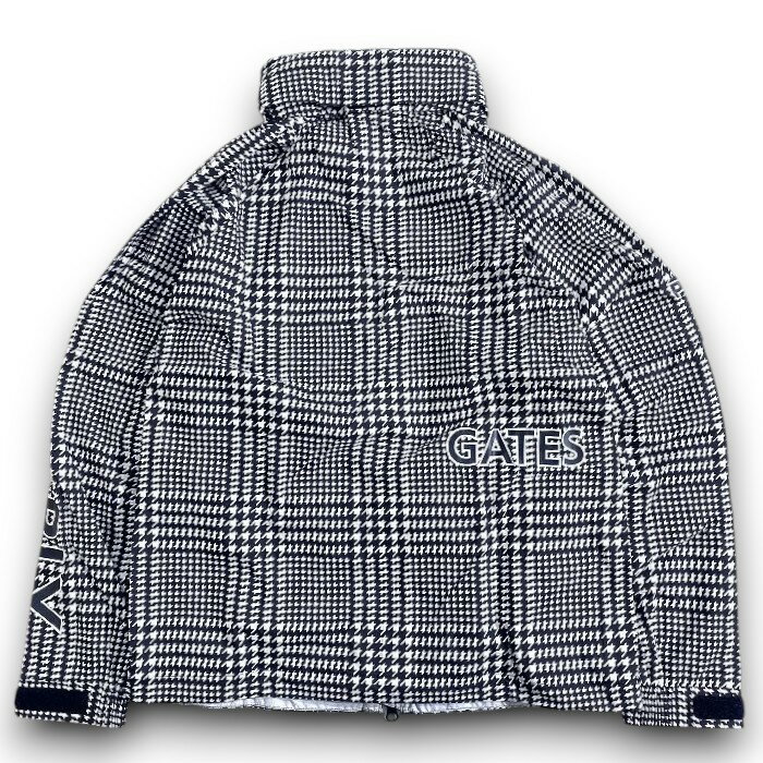 【中古】【新古品・未使用品】PEARLY GATES パーリーゲイツ ゴルフ 撥水×防風 Nyドビー 千鳥柄 ストレッチ ダブルジップ フーディジャケット ブルゾン レインウェア ゴルフウェア レディース 053-2988304 定価4.1万 ブラック ホワイト 0-01 1-02 2-03 ▲046▼51017w07