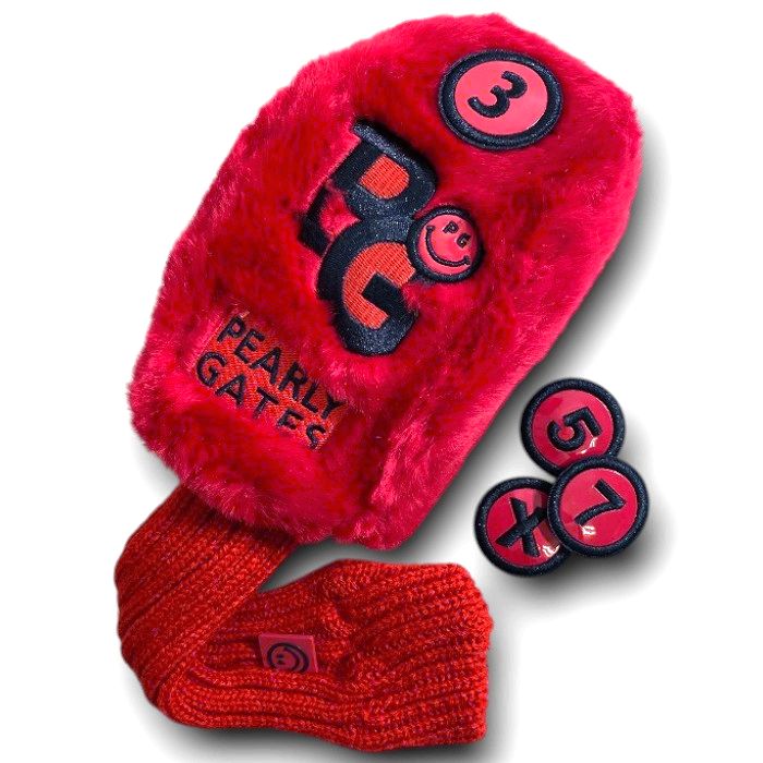 【中古】【新古品・未使用品】PEARLY GATES パーリーゲイツ ゴルフ グラフィック刺繍 もこもこボア フ..