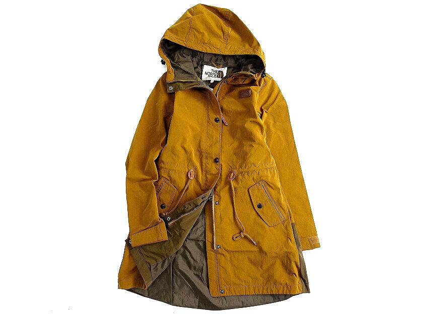 THE NORTH FACE ザ・ノース・フェイス W'S POHONO TRENCH COAT 日本未発売モデル コットン調ナイロン ツートーンカラー フーデッドコート ジャケット トレンチコート レディース NYJ3LF97 定2.1万 マスタード 75(XS)-01 80(S)-02▲043▼30220m08